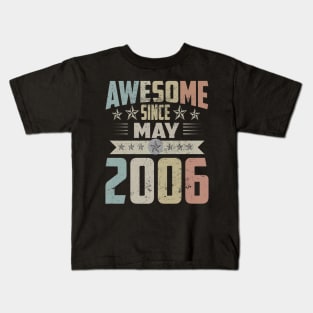 Born In May 2006 Birthday Awesome Since May 2006 Kids T-Shirt